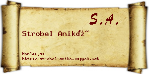 Strobel Anikó névjegykártya